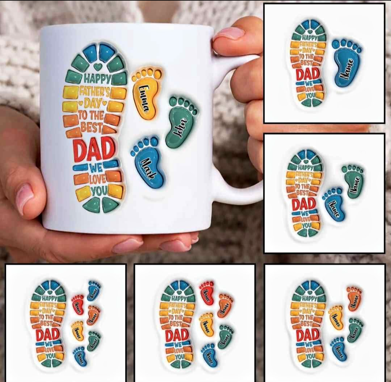 Personalized Father’s Day Mug – Custom Dad Gift with Children’s Names